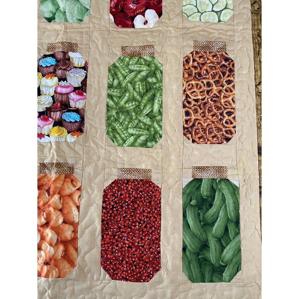 Canning Jar Fabric Art Wall Hanging SOKA “I Can Put It In A Canning Jar!” 37x52” - Picture 4 of 7